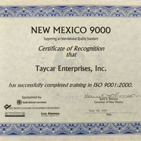 Los Alamos National Labs & ISO Certification